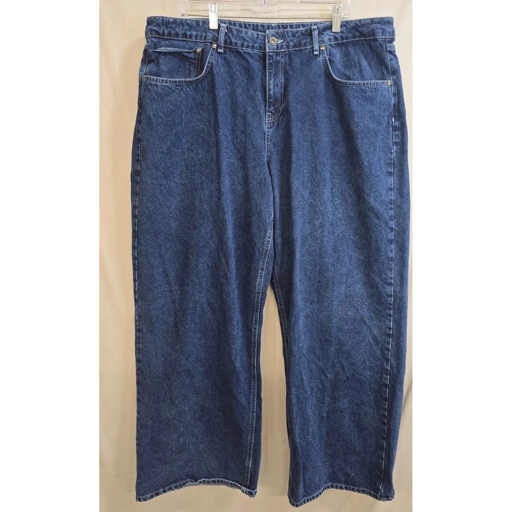 Ragged Jeans Men 36 Blue Denim Cotton 33.5" Inseam Straight Leg Casual Dark Wash
